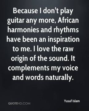 ... love the raw origin of the sound. It complements my voice and words