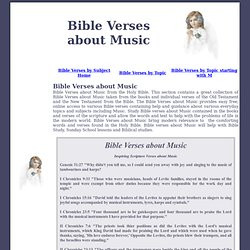 Bible Verses about Music. Bible Verses about Music Inspiring Scripture ...