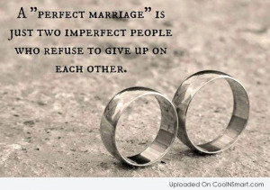 Anniversary Quote: A perfect marriage is just two imperfect...
