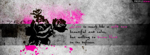 Quote about Love and Roses Facebook Cover