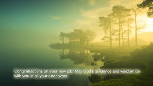 Congratulations on your new job!