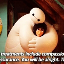 Baymax Pets Hiro Hamada To Show Compassion and Physical Reassurance In ...