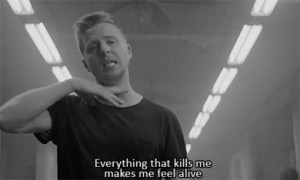 White kill alive black and white gif quotation quote gif ryan tedder ...