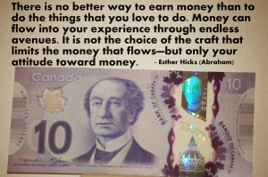 ... money that flows but only your attitude toward money esther hicks