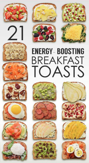 It's a list of energy boosting breakfast toasts. But it's also a lot ...