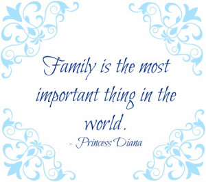the most important thing family is the most important thing