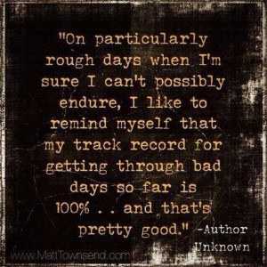 On Particularly Rough Days