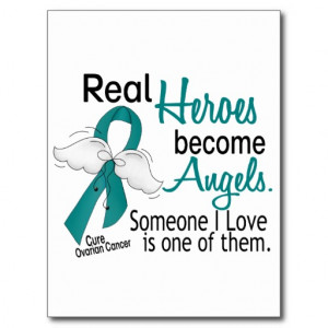 Real Heroes Become Angels Ovarian Cancer Postcards