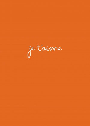 Orange French Love Quote