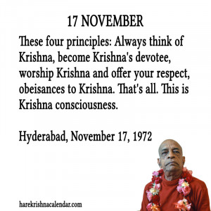 Prabhupada Quotes For The Month of November 17