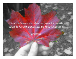 red maple leaf thankful quote