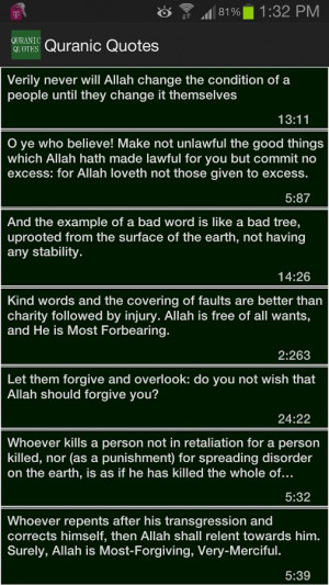 quotes quranic quotes comprises of translations of a relatively small ...