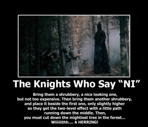 Whats your favorite quote from Monty Python and the Holy Grail?