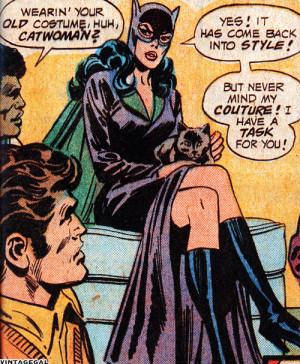 Illustration art batman comics catwoman 1970's my scan
