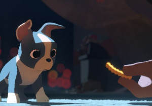 ... over a french fry in the new animated short 'Feast.' (Photo: Disney