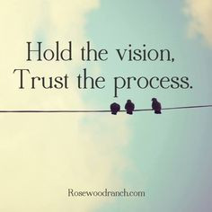 Hold the vision. Trust the process ♥ More