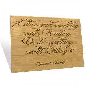 Benjamin Franklin's famous quote etched on a by EngraveDotIn, $55.00