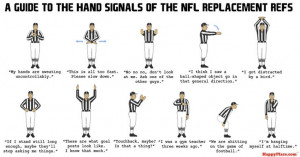 Guide To The Hand Signals Of The NFL Replacement Refs