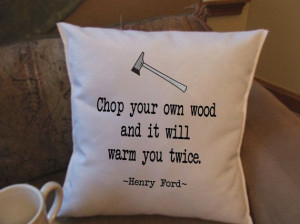 chop your own wood throw pillow cover famous by MinnieandMaude, $16.99