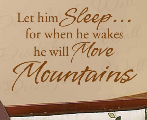 Let Him Sleep Nursery Baby's Room Wall Decal Quote