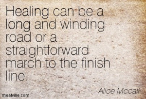 ... step i ll show you the quote about the finish line here these are