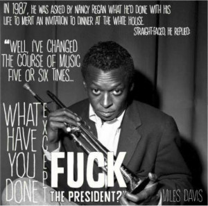 Love Miles Davis' music! Genius musician.