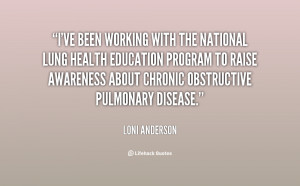 ve been working with the National Lung Health Education Program to ...