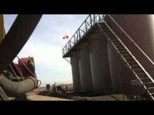 oilfield truck - How to haul production water in north Dakota 3-28-12.