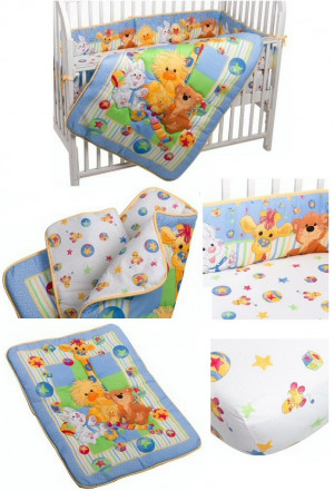 Little Suzy’s Zoo Witzy’s Treasures 3pc Nursery Crib Bedding Set ...