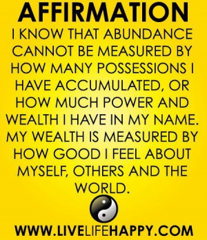 abundance affirmation