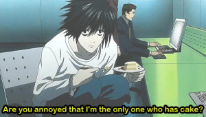 anime quote eating l death note shonen lawilet l lawilet animated GIF