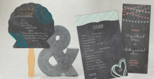 ... theme this week, check out these chalkboard-themed wedding programs