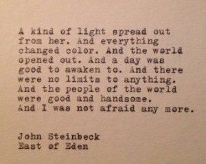 East of Eden Quote Typed on Typewri ter ...