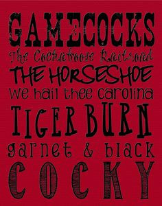 USC Gamecocks Subway Art More