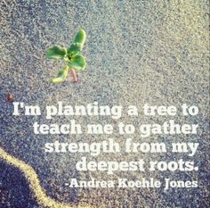 to gather strength from my deepest roots. -Andrea Koehle Jones #quotes ...