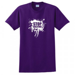 Stop Bullying T-Shirt Medium Purple