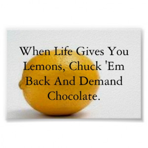 When life gives you lemons, i love chocolate print