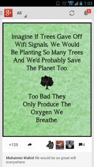 Imagine if trees...