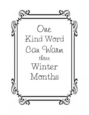 Winter Printable Quote