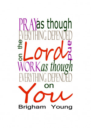 Subway art with quote from brigham young