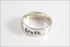 ... > Custom Quote or Words Ring - Sterling Silver - Hand Stamped Ring