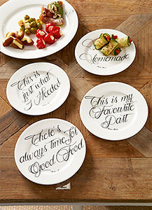 GOOD FOOD QUOTE PLATE 4PCS