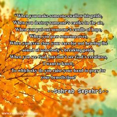 ... and Inspiring Quotes from Famous Persian Poets; sohrab sepehri