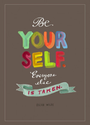 motivational quote oscar wilde be yourself print 5 x 7 inspirational ...