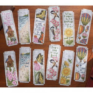 Bucilla 45709 Counted Cross Stitch Bookmark Kits, Inspired By Nature ...