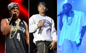 From left) Jay-Z, Nas and Kanye West's lyrics have made quite the ...