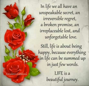 LIFE is a beautiful journey.