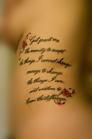 20 Nice Serenity Prayer Tattoo Designs