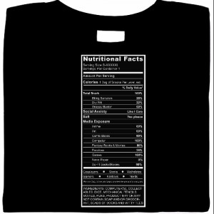 Funny T-Shirt, Nutritional Facts for Gamers