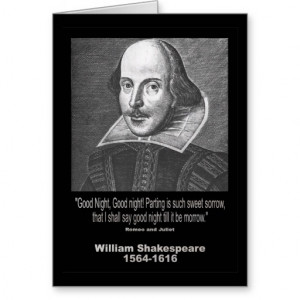 Shakespeare Quote ~ Good Night, Good night! Greeting Card